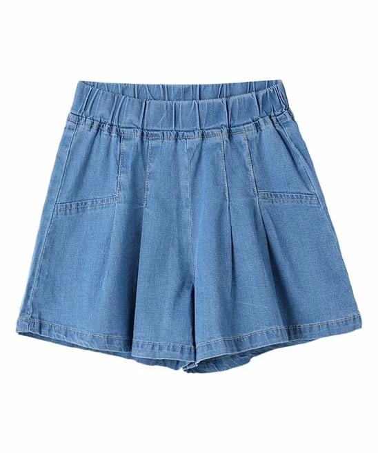 Best deal ๐ Promo ๐ Penelope Plumm Blue Flare Denim Shorts - Toddler ๐ ๐