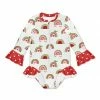 Cheap 🧨 Flash Sale 🔔 Penelope Plumm White & Red Rainbow Hearts Ruffle-Trim One-Piece Rashguard - Toddler & 👧 Girls ⭐ 😀