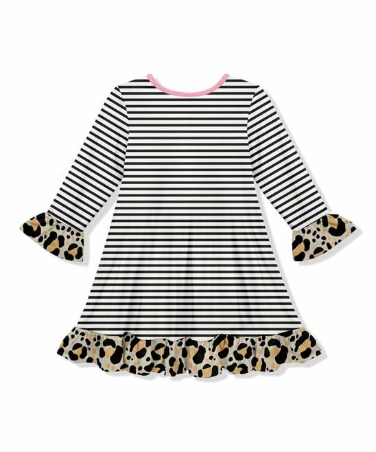 Outlet ๐ Top 10 ๐ฏ Penelope Plumm Black Stripe Owl Ruffle Trim Shift ๐ ๐ Dress - Toddler & ๐ง Girls ๐ฏ ๐ - Image 2
