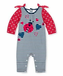 Best reviews of 🎁 Brand new 😉 Penelope Plumm Black & Red Stripe Ladybug Knot-Shoulder Playsuit - Infant & Toddler 🎁 🤩