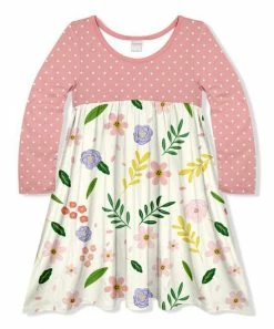 Best reviews of ⌛ Coupon ⭐ Penelope Plumm Pink & Ecru Polka Dot Floral Babydoll 👗 👗 Dress - Toddler & 👧 Girls 🔥 ✔️