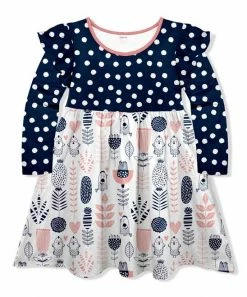 Best reviews of 🌟 Best reviews of ⌛ Penelope Plumm Navy & White Dot Floral Chickens Ruffle Long-Sleeve 👗 👗 Dress - Toddler & 👧 Girls 🔥 😀
