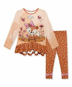 Buy ๐คฉ Best reviews of ๐ฅ Penelope Plumm Orange Fox Ruffle-Hem Tunic & Polka Dot Bow-Accent Leggings - ๐ง Girls โ ๐