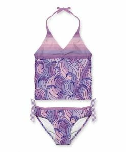 New โ Buy ๐ Penelope Plumm Purple Stripe Tails Knot Tankini - Toddler & ๐ง Girls โ ๐