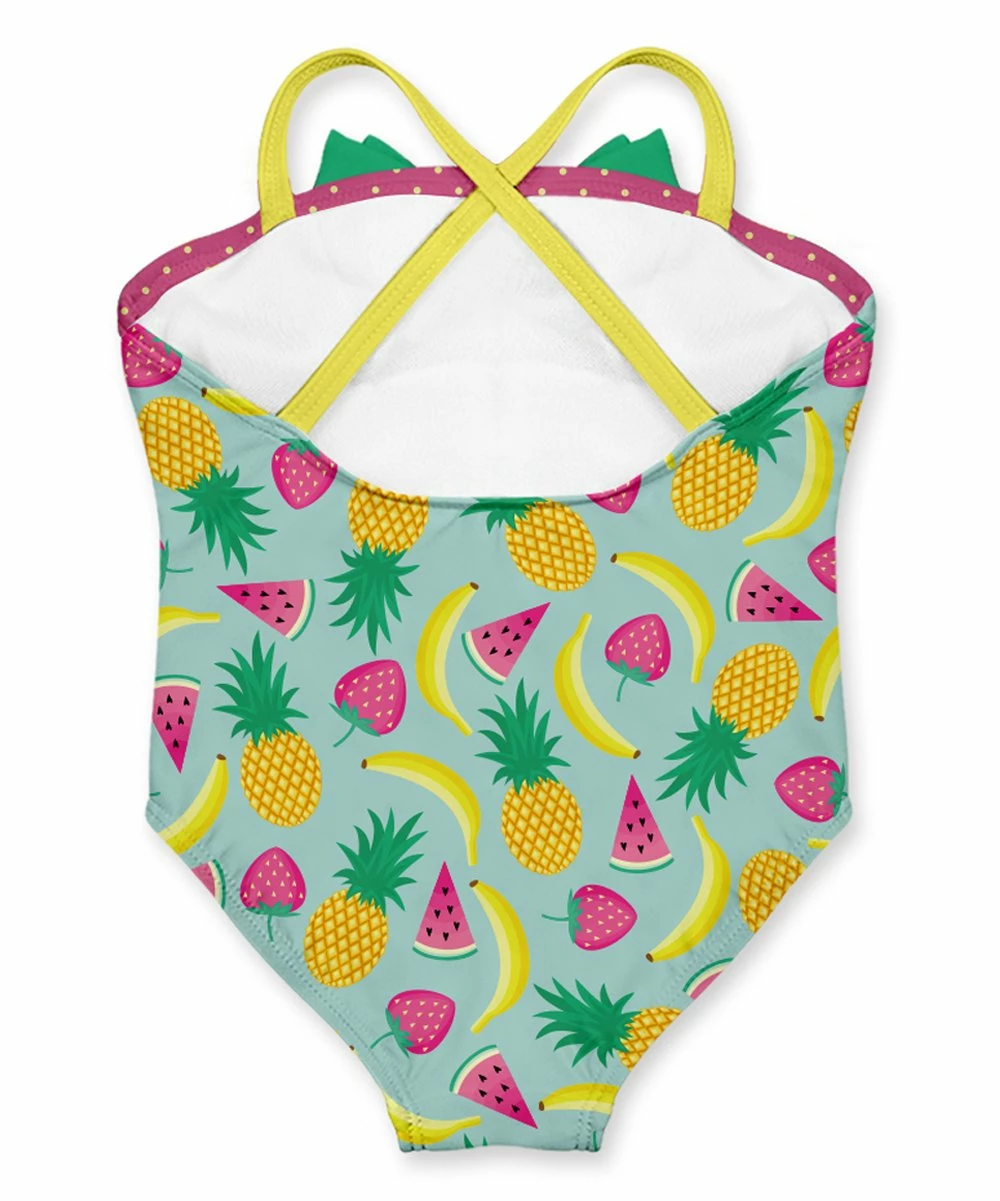 Brand new ๐ฅฐ Budget ๐ Penelope Plumm Aquamarine Fruits Bow One-Piece - Infant & Toddler โจ โจ - Image 2