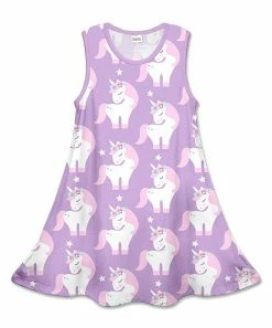 Top 10 😉 Coupon 🧨 Penelope Plumm Purple Unicorn Sleeveless 👗 👗 Dress - Toddler & 👧 Girls 😉 🛒