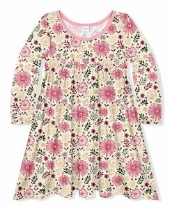 Flash Sale ๐ Buy โค๏ธ Penelope Plumm Cream Floral Babydoll ๐ ๐ Dress - Toddler & ๐ง Girls ๐ ๐