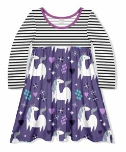 Best deal β Top 10 π Penelope Plumm Mauve Stripe & Unicorn Babydoll π π Dress - Toddler & π§ Girls π β€οΈ
