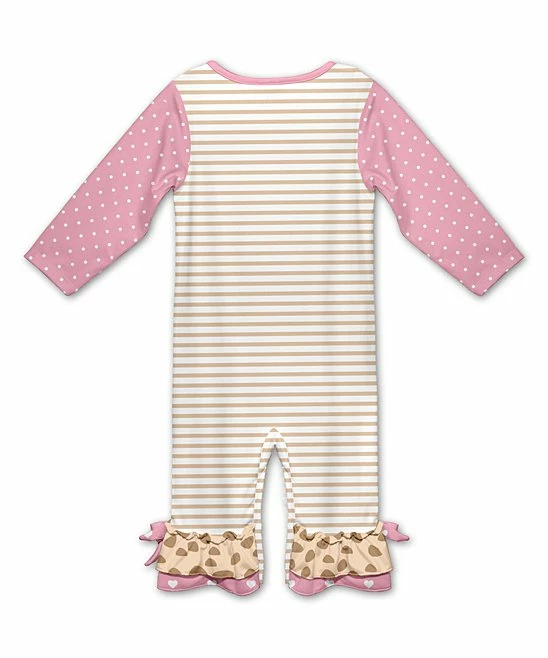 Discount ๐ Coupon ๐งจ Penelope Plumm Light Yellow Stripe Giraffe Ruffle Playsuit - Toddler ๐ โ๏ธ - Image 2