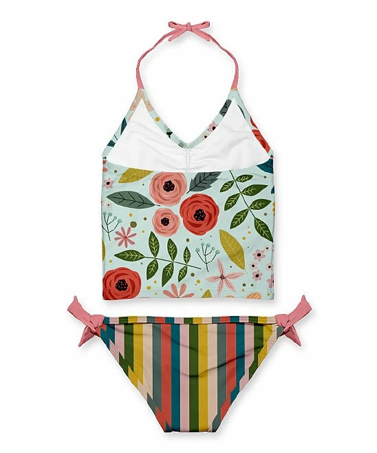 Discount โญ Budget ๐ Penelope Plumm Mint Floral & Stripe Tankini - Toddler & ๐ง Girls ๐ ๐ - Image 3