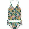 Best reviews of ✔️ Buy 💯 Penelope Plumm Dark Green Floral Knot Halter Tankini - Toddler & 👧 Girls 🌟 😉