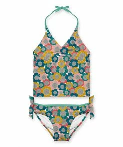 Best reviews of ✔️ Buy 💯 Penelope Plumm Dark Green Floral Knot Halter Tankini - Toddler & 👧 Girls 🌟 😉