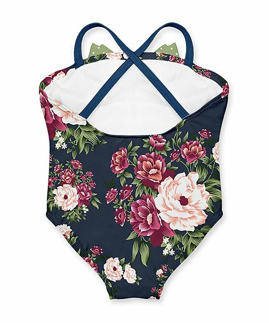Cheap ๐คฉ Hot Sale ๐ Penelope Plumm Dark Navy Floral Bow One-Piece - Infant & Toddler ๐ โญ - Image 2