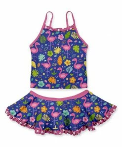 Top 10 💯 Budget 😍 Penelope Plumm Blue Flamingo Tankini & 👗 👗 Skirted 👙 👙 Bikini Bottoms - Toddler & 👧 Girls 😍 🛒